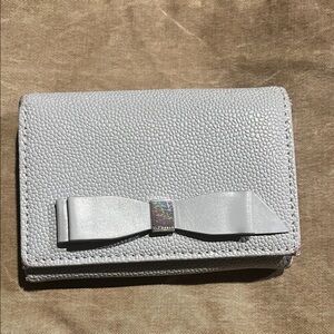 Ted Baker Elegant Gray Bow Accent Women's Wallet
